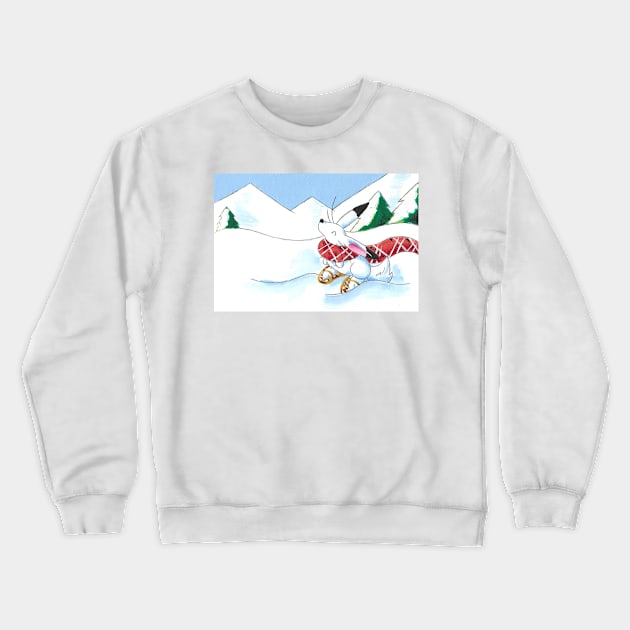 Snowshoe Hare Crewneck Sweatshirt by KristenOKeefeArt